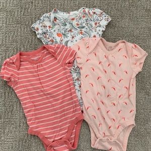 Baby gap tropical prints onesies